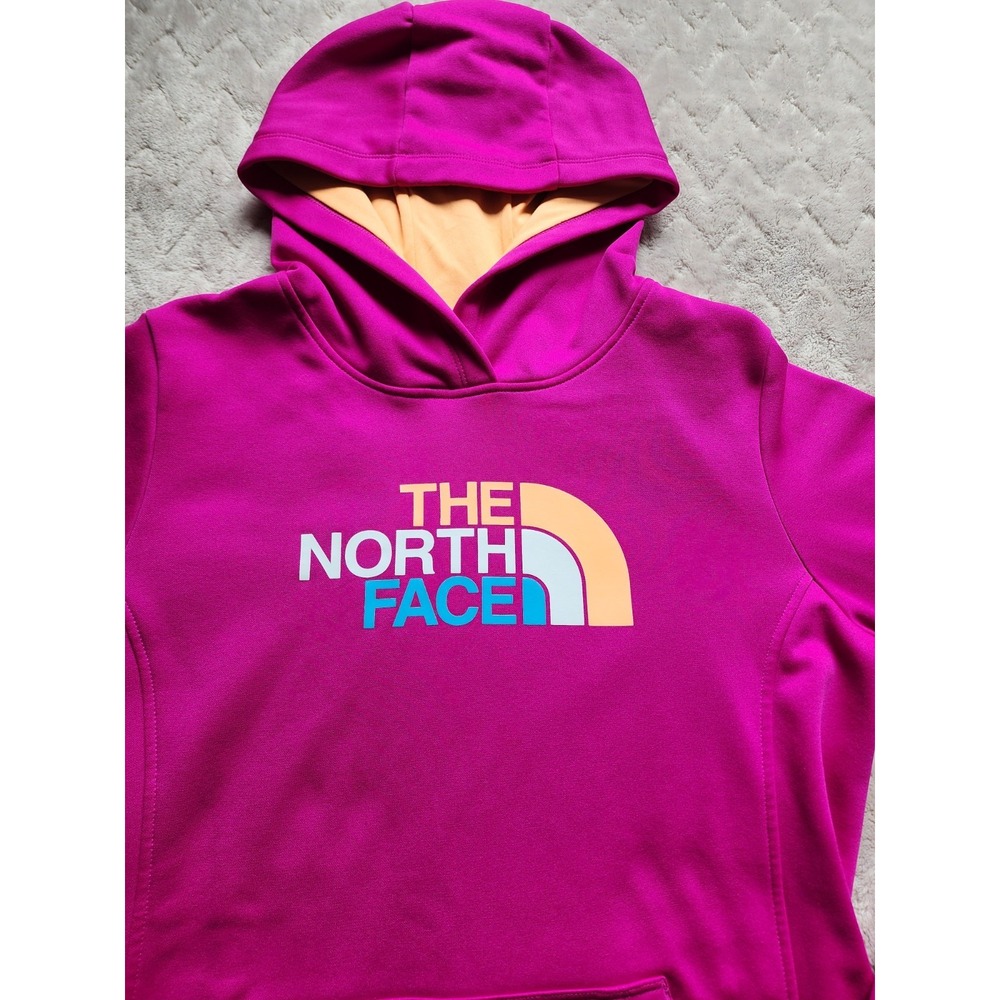 The North Face Womens Fuchsia Pink Pullover Hoodie Graphic Logo Sweatshirt M - Picture 7 of 10